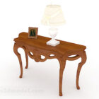 Table console de salon en bois marron