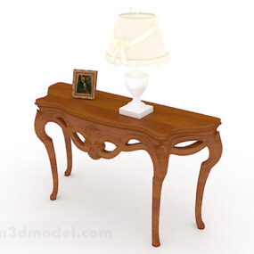 Square Console Table Traditional Furniture 3d model