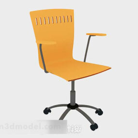 Yellow Office Wheel Chair 3d model