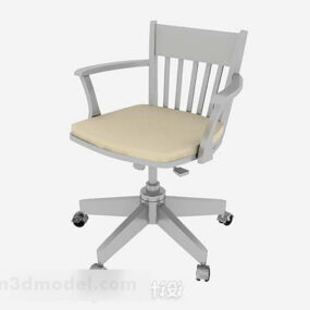 灰色塑料办公椅3d模型