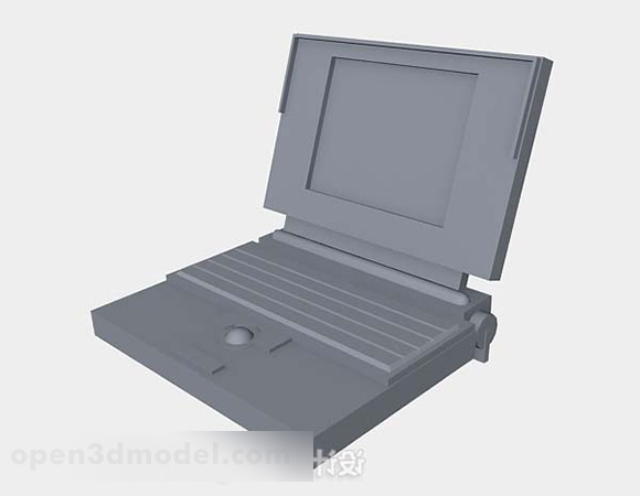 Gammal grå bärbar dator