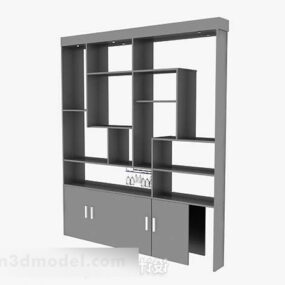 Grijze vitrinekast V1 3D-model