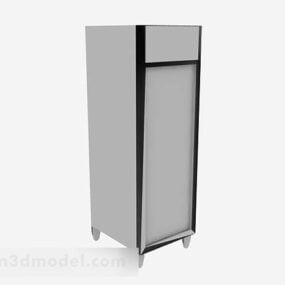Grå køleskab V1 3d model