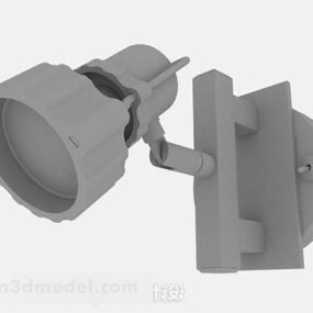 Grå Spotlight Studio Lampa 3d-modell