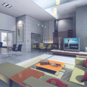 Living Room Space Interior 3d model