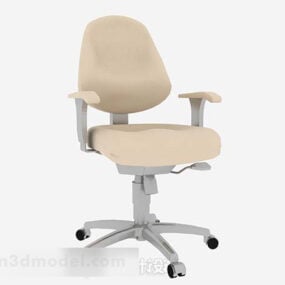 3d модель бежевого офісного крісла
