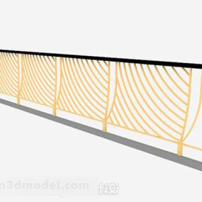 Gelbes Geländer 3D-Modell