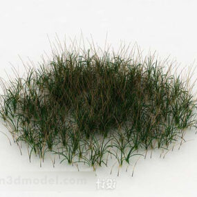 Modelo 3d de hierba de pieza redonda