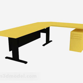 노란색 사무실 책상 V1 3d 모델
