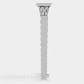 3D-Modell einer Säule im chinesischen Stil
