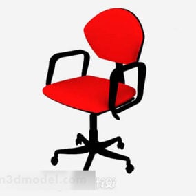 Red Office Chair V2 3d model