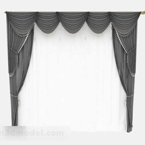 Gray Home Curtains V1 3d model