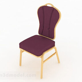 דגם תלת מימד של כיסא ביתי סגול