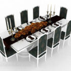 European Rectangular Dining Table Chair