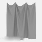 Gray Fabric Minimalist Curtain