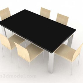 Minimalist Style Dining Table Chair 3d model