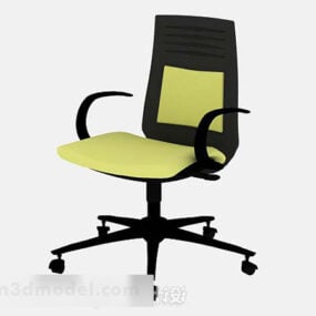 노란색 사무실 의자 V5 3d 모델