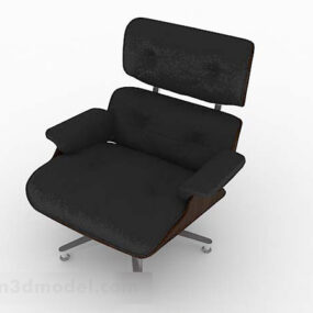 Poltrona lounge nera V1 modello 3d