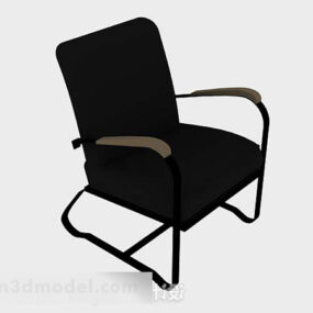 Poltrona lounge nera V2 modello 3d