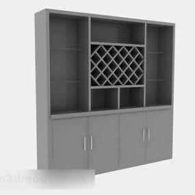 Gray Display Cabinet V2 3d model