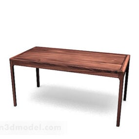 साधारण लकड़ी का डेस्क 3डी मॉडल