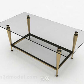 Grått glass sofabord V2 3d modell