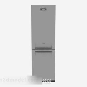 Mô hình 3d tủ lạnh gia đình màu xám
