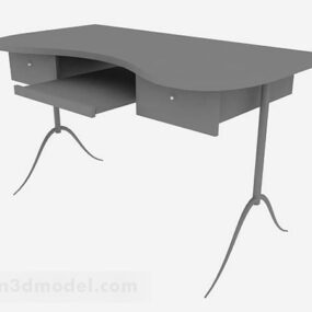 Gray Office Desk V1 3d model