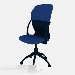 Silla de oficina azul V7 modelo 3d