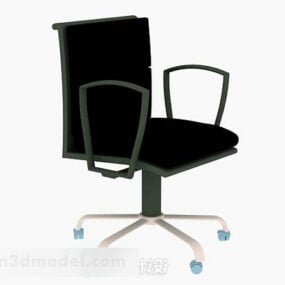 Black Wheels Office Chair Design 3d model