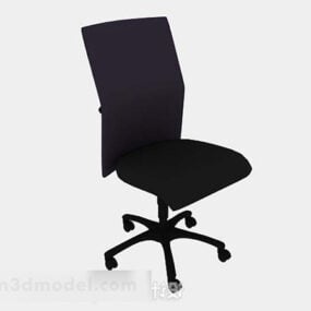 Black Wheel Office Chair 3d model