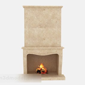 Yellow Stone Fireplace 3d model