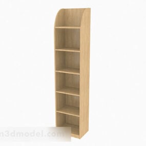 Yellow Wooden Display Cabinet V1 3d model
