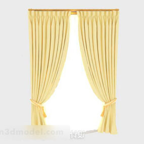 Yellow Home Curtains 3d model