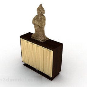 Southeast Asian Wooden Office Cabinet 3d model