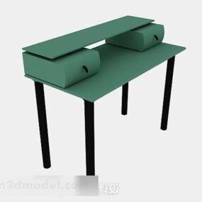 Mô hình 3d bàn xanh phong cách hiện đại