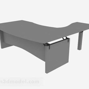 Gray Office Desk V3 3d model