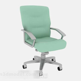 Green Fabric Office Chair 3d model