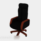 Black Leather Office Wheel Chair