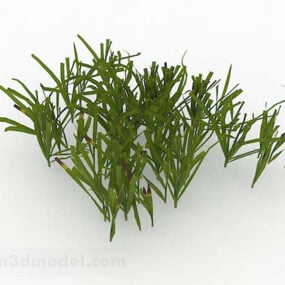 Nature Green Grass Bushes 3d model