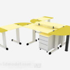 Желтая краска офисный стол