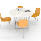 Modernt minimalistiskt matbord och stol V1