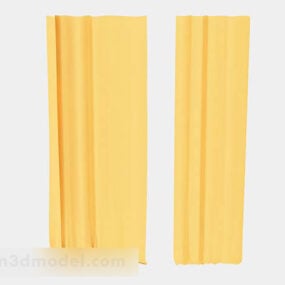 Frisches gelbes Vorhang-3D-Modell