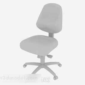 Wheels Chair Gray Office Chair 3d model