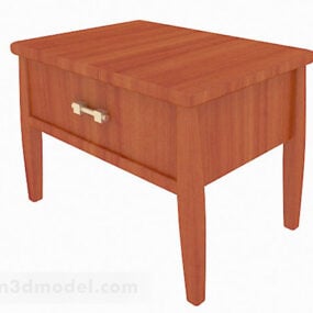 Fresh Brown Wooden Tea Table 3d model
