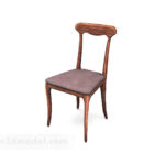 Drewniane proste krzesło domowe