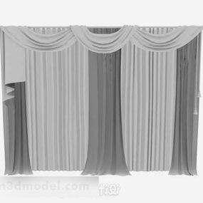 Gray Curtain Elegant Design 3d model