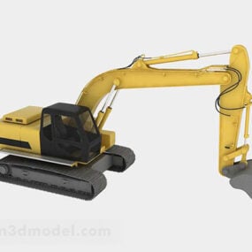 Yellow Excavator Vehicle 3d model