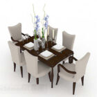 Simple Dining Table Chair Set V1
