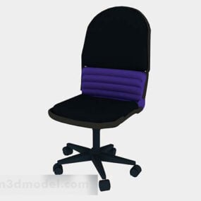 Dark Blue Office Chair V1 3d model